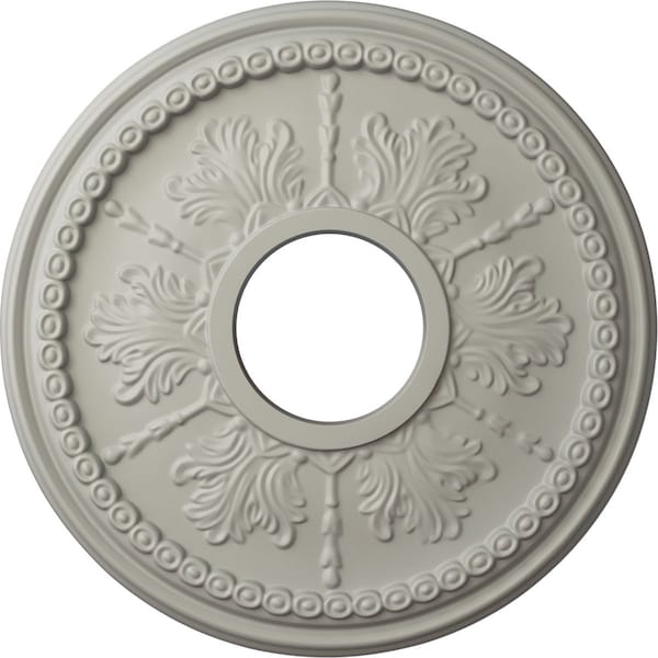 Ekena Millwork Tirana Ceiling Medallion (Fits Canopies up to 4 3/4"), 13 7/8"OD x 3 3/4"ID x 1 1/4"P, Pot of Cream CM13TIPCF - main
